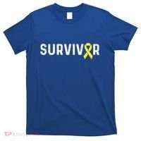 Sarcoma Cancer Awareness Yellow Ribbon Survivor Remission Gift T-Shirt thumb 0