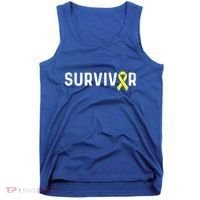 Sarcoma Cancer Awareness Yellow Ribbon Survivor Remission Gift Tank Top thumb 0