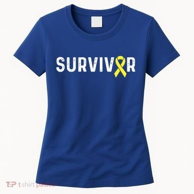 Sarcoma Cancer Awareness Yellow Ribbon Survivor Remission Gift Women's T-Shirt
