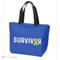 Sarcoma Cancer Awareness Yellow Ribbon Survivor Remission Gift Tote Bag thumb 3