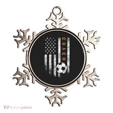 Soccer Coach American Flag Design Soccer Trainer Coaching Ornament