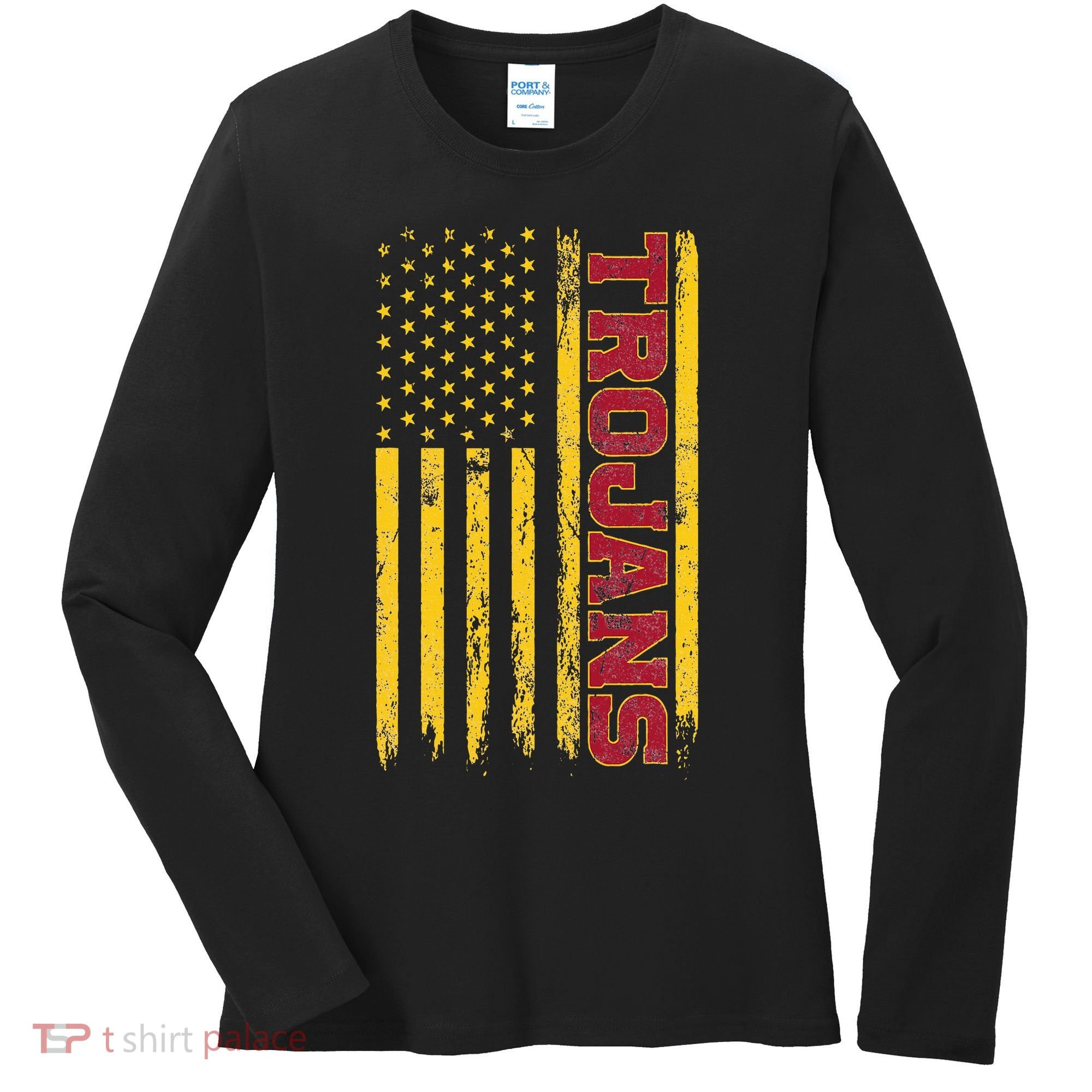 Southern California America Flag Women's Long Sleeve Shirt
