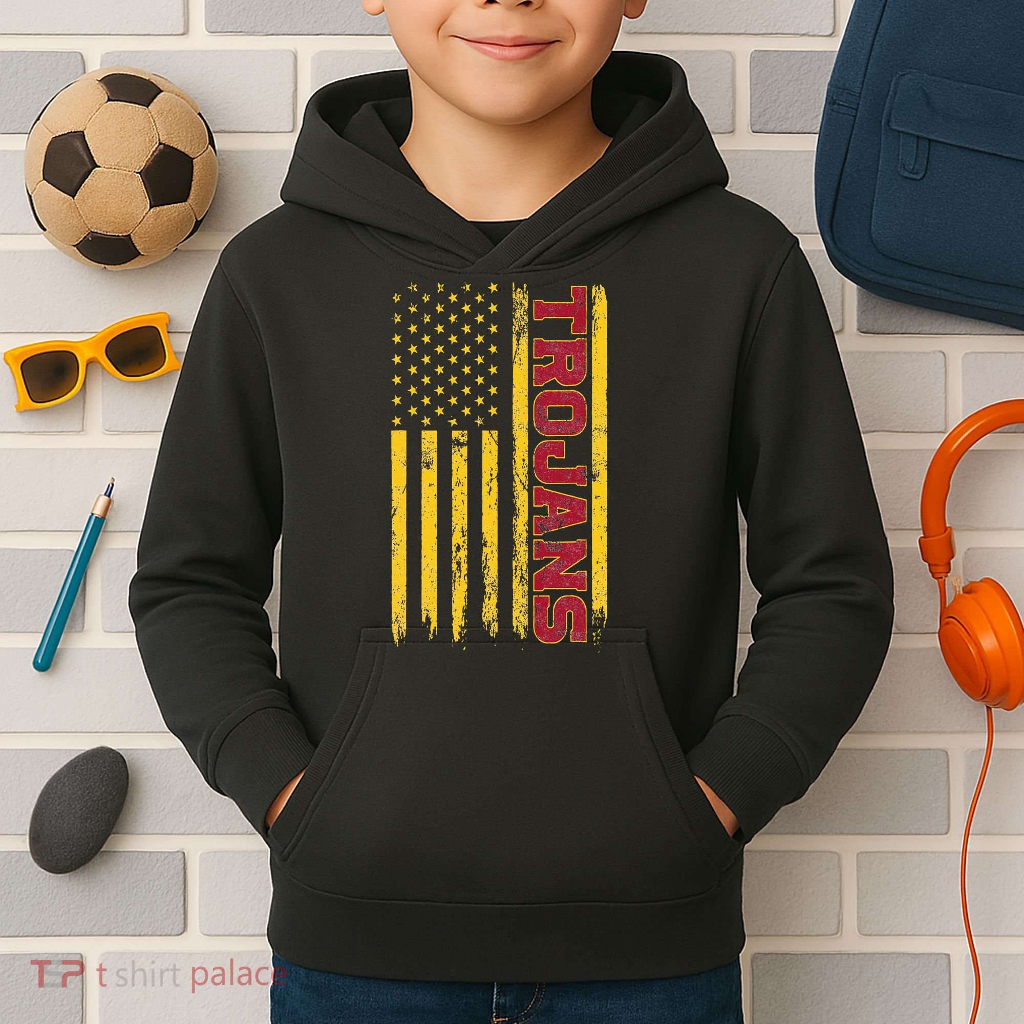 Southern California America Flag Kids Hoodie