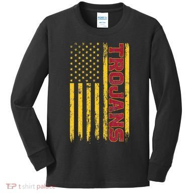 Southern California America Flag Kids Long Sleeve Shirt