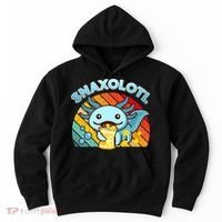 Snaxolotl Cute Axolotl- I Axolotl Questions Funny Hoodie thumb 0