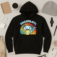 Snaxolotl Cute Axolotl- I Axolotl Questions Funny Hoodie thumb 3
