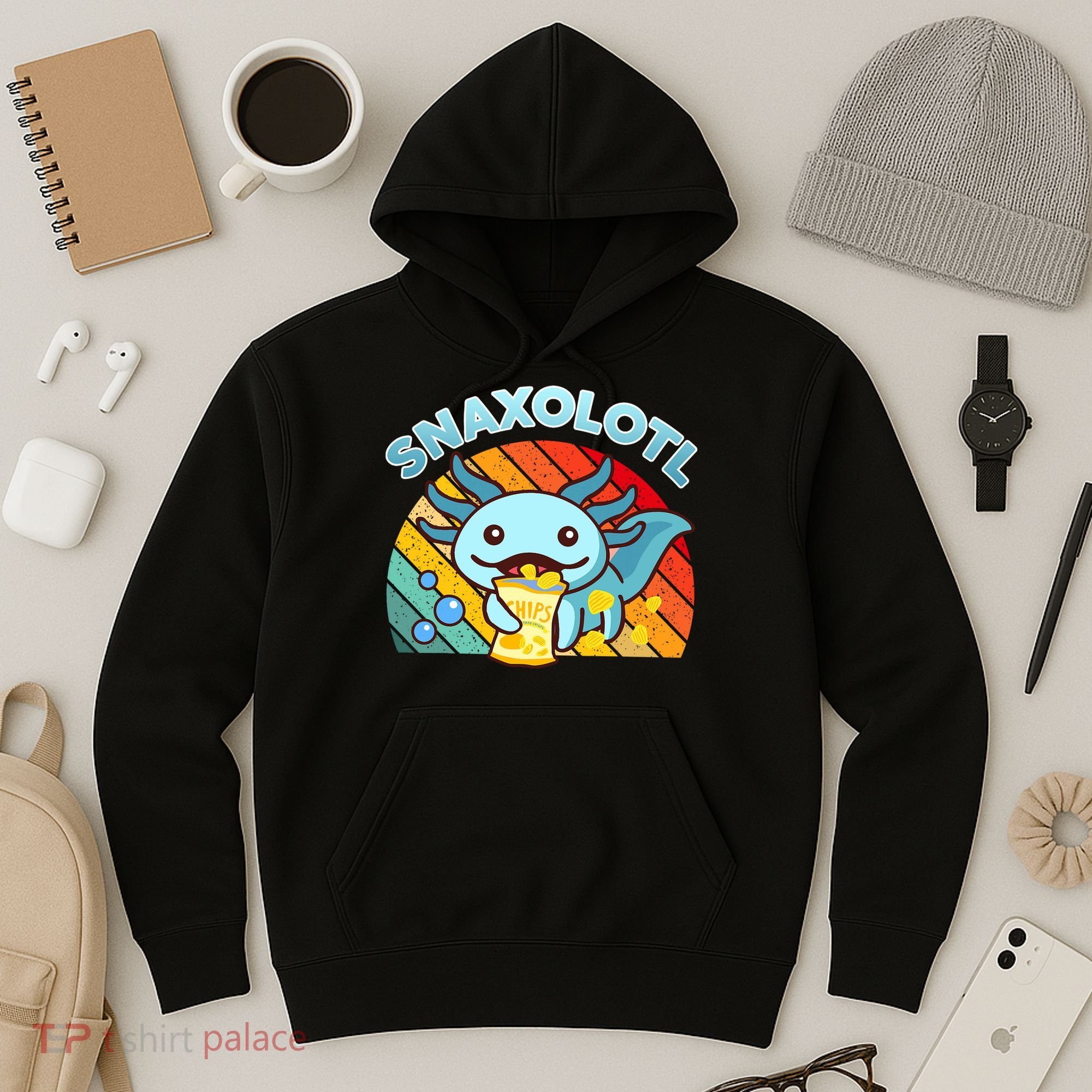 Snaxolotl Cute Axolotl- I Axolotl Questions Funny Hoodie