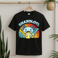 Snaxolotl Cute Axolotl- I Axolotl Questions Funny T-Shirt thumb 2