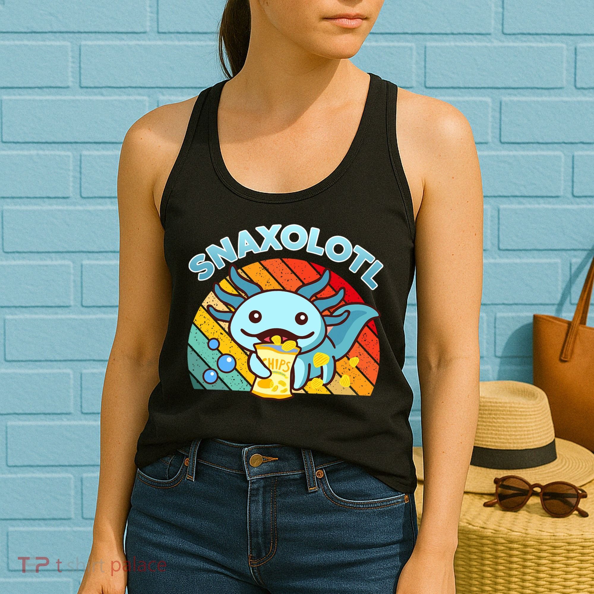 Snaxolotl Cute Axolotl- I Axolotl Questions Funny Women's Tank Top