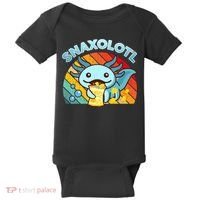 Snaxolotl Cute Axolotl- I Axolotl Questions Funny Baby Bodysuit thumb 0