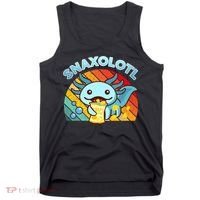 Snaxolotl Cute Axolotl- I Axolotl Questions Funny Tank Top thumb 0