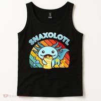 Snaxolotl Cute Axolotl- I Axolotl Questions Funny Tank Top thumb 2
