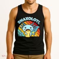 Snaxolotl Cute Axolotl- I Axolotl Questions Funny Tank Top thumb 3