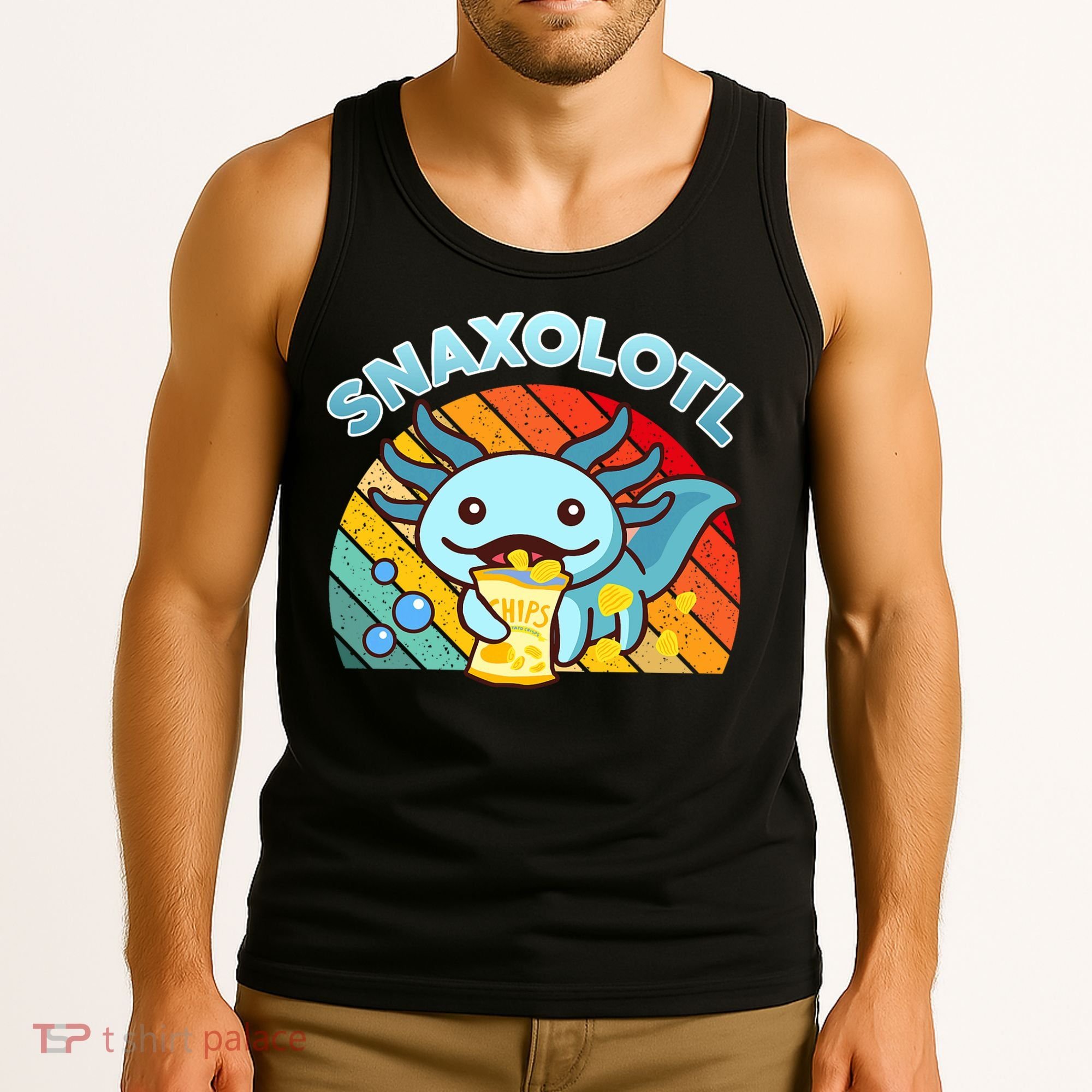 Snaxolotl Cute Axolotl- I Axolotl Questions Funny Tank Top