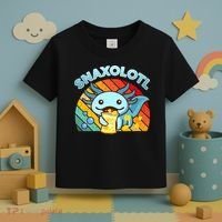 Snaxolotl Cute Axolotl- I Axolotl Questions Funny Toddler T-Shirt thumb 3