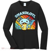 Snaxolotl Cute Axolotl- I Axolotl Questions Funny Women's Long Sleeve Shirt thumb 0