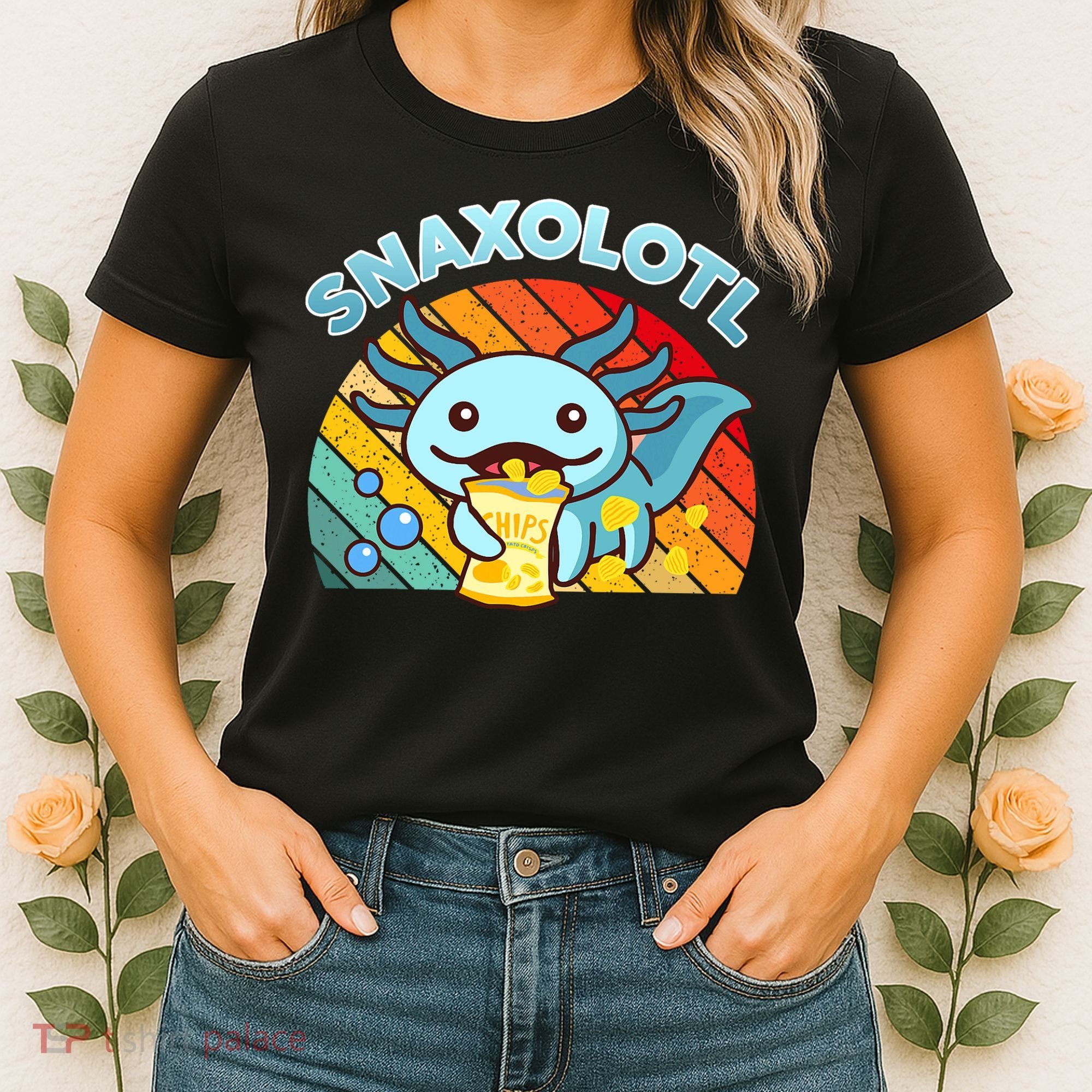 Snaxolotl Cute Axolotl- I Axolotl Questions Funny Women's T-Shirt