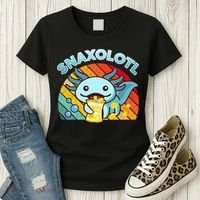 Snaxolotl Cute Axolotl- I Axolotl Questions Funny Women's T-Shirt thumb 3