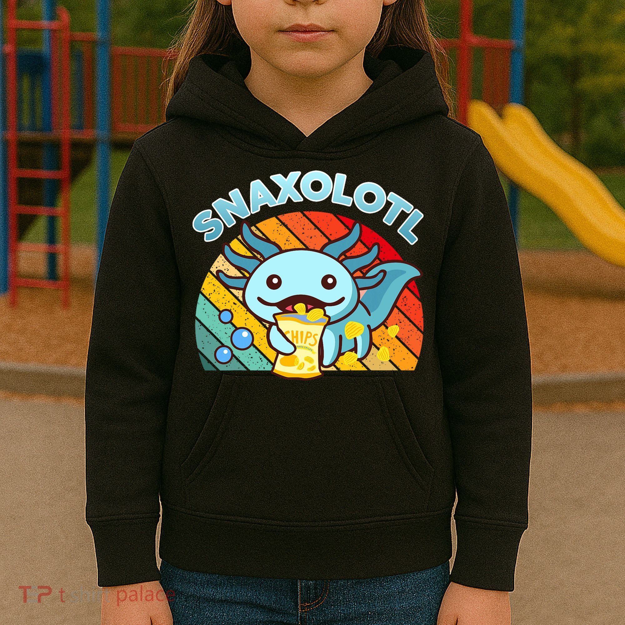 Snaxolotl Cute Axolotl- I Axolotl Questions Funny Kids Hoodie