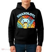 Snaxolotl Cute Axolotl- I Axolotl Questions Funny Kids Hoodie thumb 4