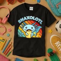 Snaxolotl Cute Axolotl- I Axolotl Questions Funny Kids T-Shirt thumb 3