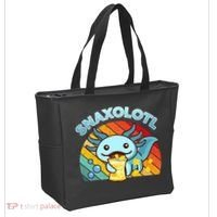 Snaxolotl Cute Axolotl- I Axolotl Questions Funny Tote Bag thumb 2