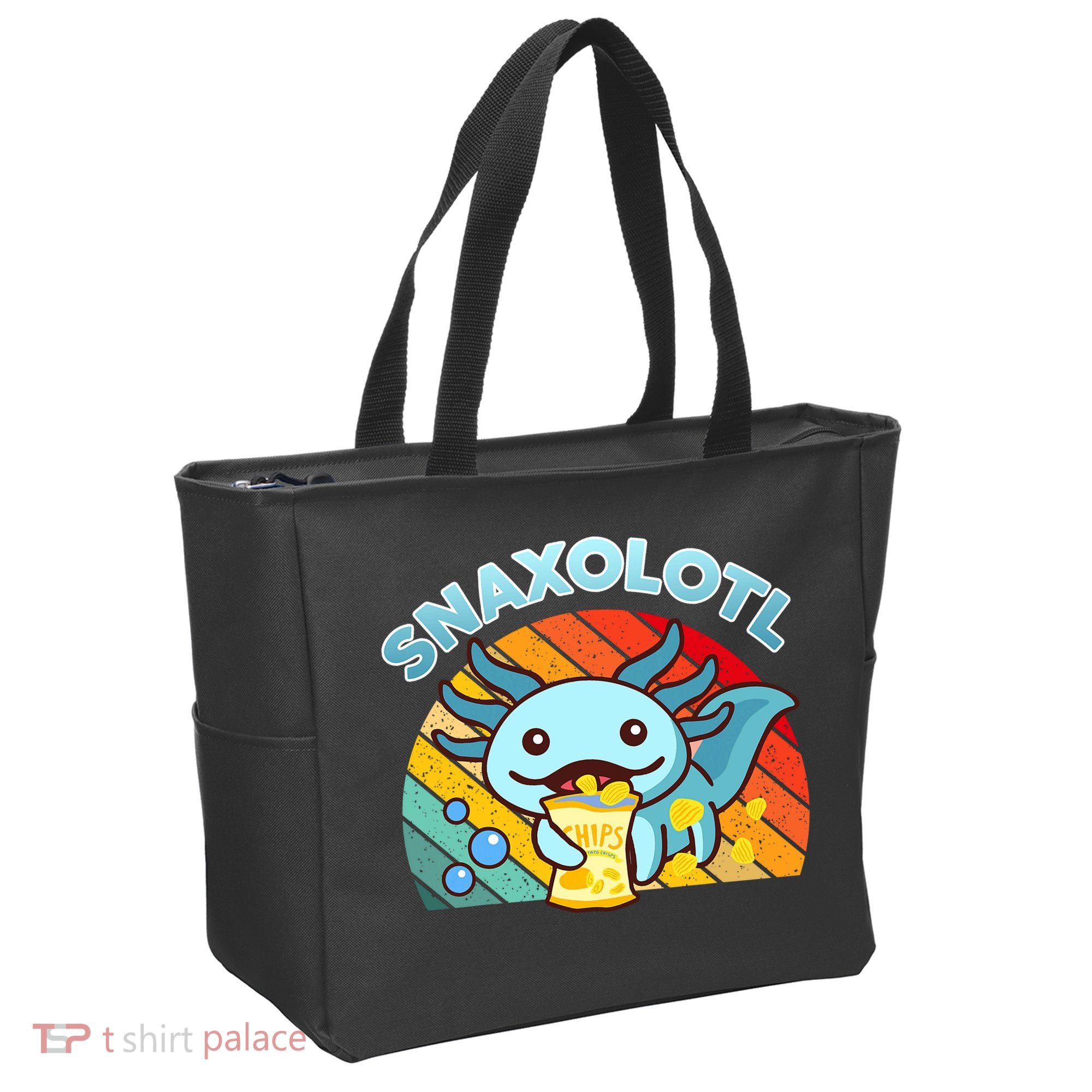 Snaxolotl Cute Axolotl- I Axolotl Questions Funny Tote Bag