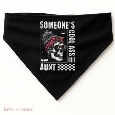 SomeoneS Cool Ass Aunt Funny Skeleton USA-Made Doggie Bandana