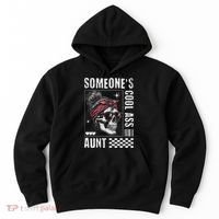 SomeoneS Cool Ass Aunt Funny Skeleton Hoodie thumb 0