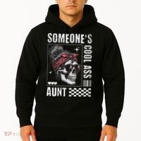 SomeoneS Cool Ass Aunt Funny Skeleton Hoodie thumb 2