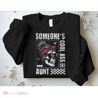 SomeoneS Cool Ass Aunt Funny Skeleton Sweatshirt thumb 2