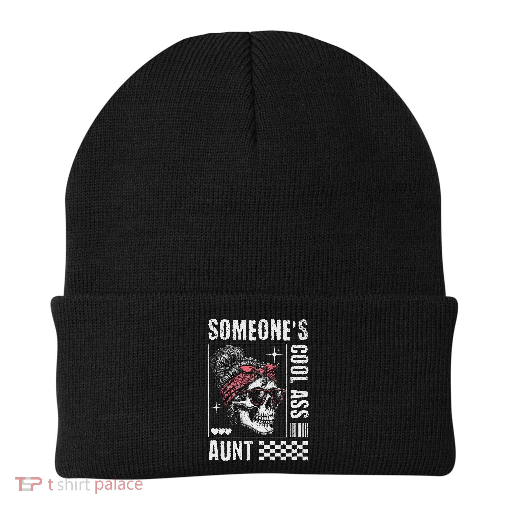 SomeoneS Cool Ass Aunt Funny Skeleton Beanie