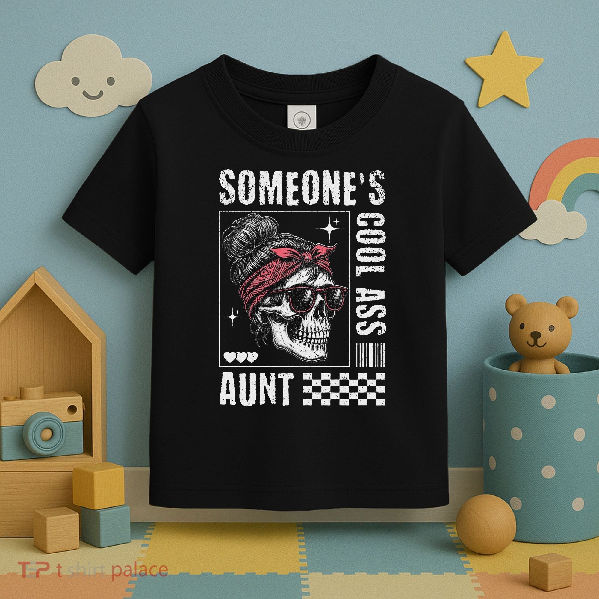 SomeoneS Cool Ass Aunt Funny Skeleton Toddler T-Shirt
