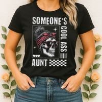 SomeoneS Cool Ass Aunt Funny Skeleton Women's T-Shirt thumb 2