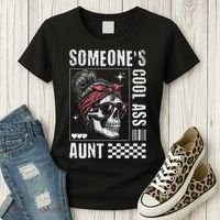 SomeoneS Cool Ass Aunt Funny Skeleton Women's T-Shirt thumb 3