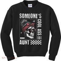SomeoneS Cool Ass Aunt Funny Skeleton Kids Sweatshirt thumb 0