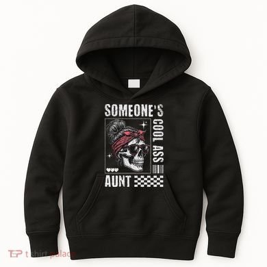 SomeoneS Cool Ass Aunt Funny Skeleton Kids Hoodie