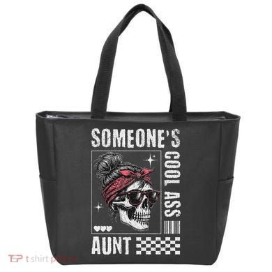 SomeoneS Cool Ass Aunt Funny Skeleton Tote Bag