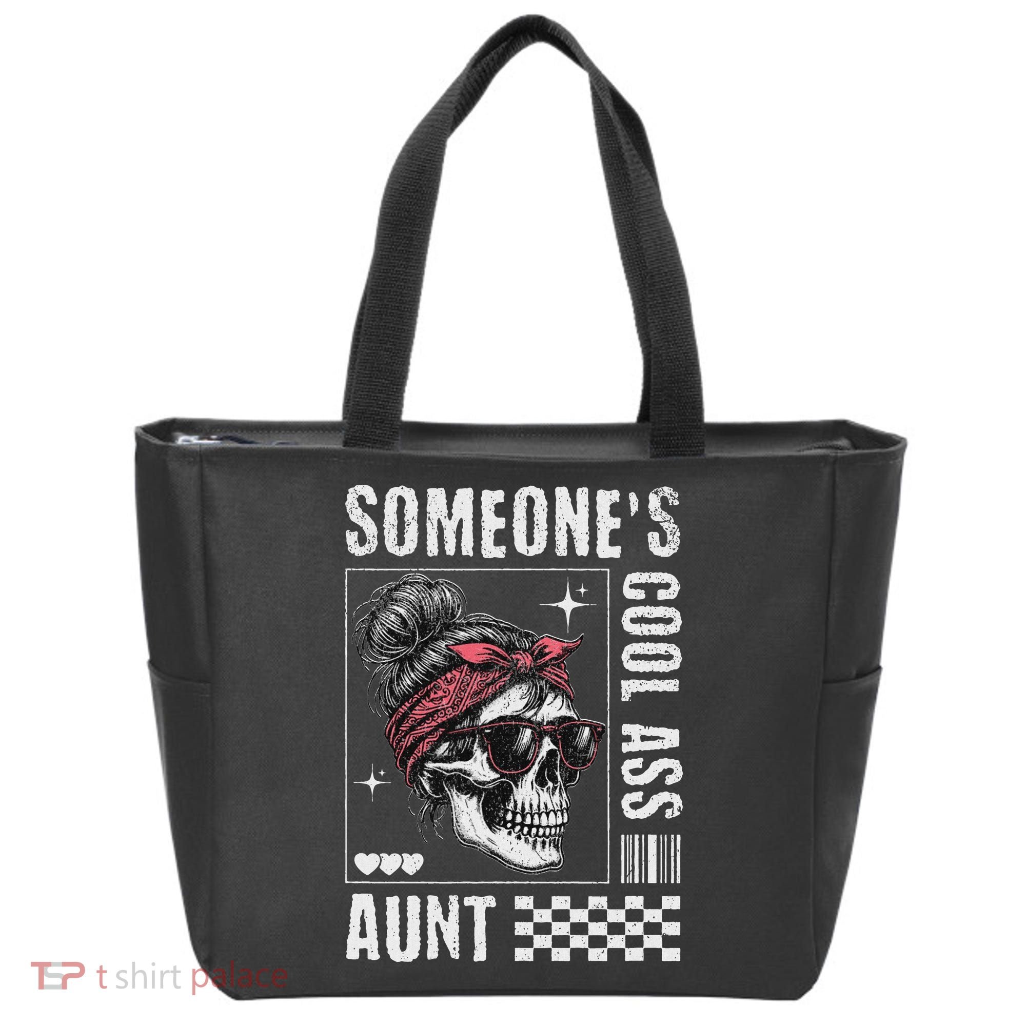 SomeoneS Cool Ass Aunt Funny Skeleton Tote Bag