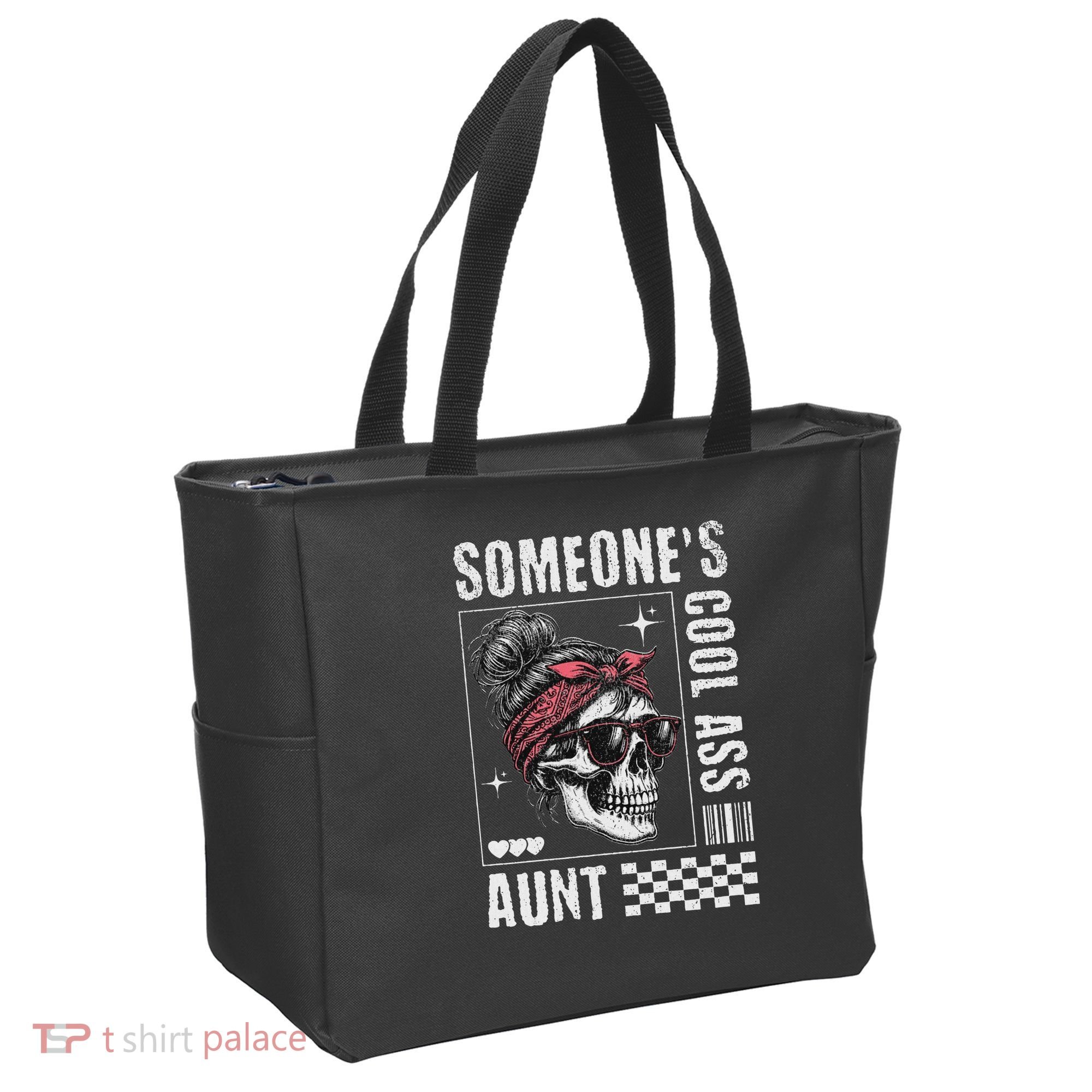 SomeoneS Cool Ass Aunt Funny Skeleton Tote Bag