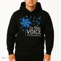 Stop Child Abuse Child Abuse Prevention Awareness Pinwheel Hoodie thumb 2