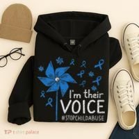 Stop Child Abuse Child Abuse Prevention Awareness Pinwheel Hoodie thumb 4