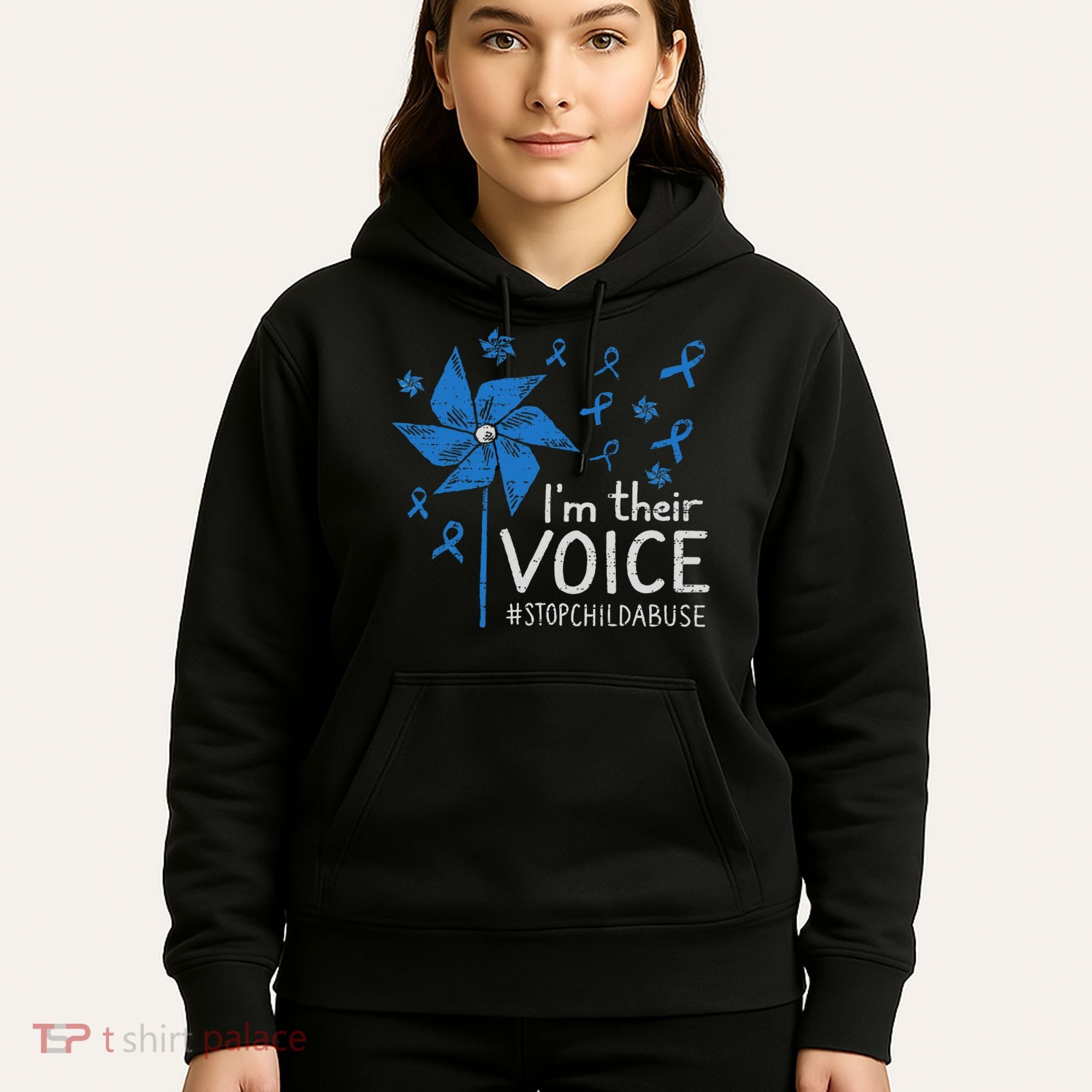 Stop Child Abuse Child Abuse Prevention Awareness Pinwheel Hoodie