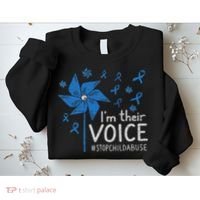 Stop Child Abuse Child Abuse Prevention Awareness Pinwheel Sweatshirt thumb 2