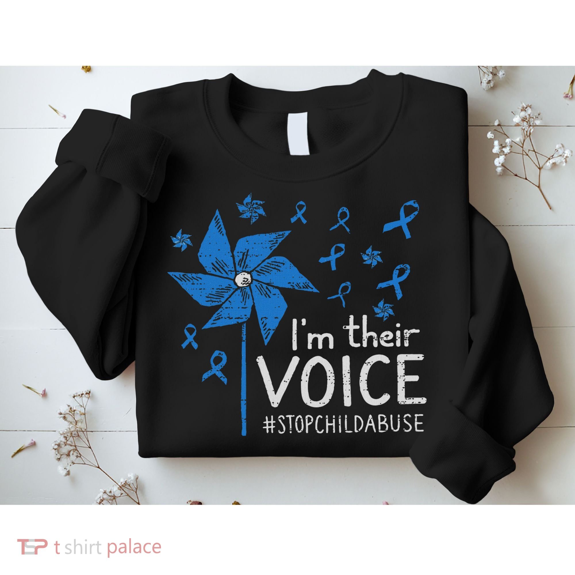 Stop Child Abuse Child Abuse Prevention Awareness Pinwheel Sweatshirt