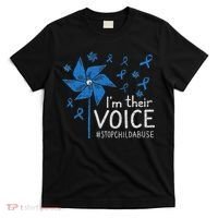 Stop Child Abuse Child Abuse Prevention Awareness Pinwheel T-Shirt thumb 0