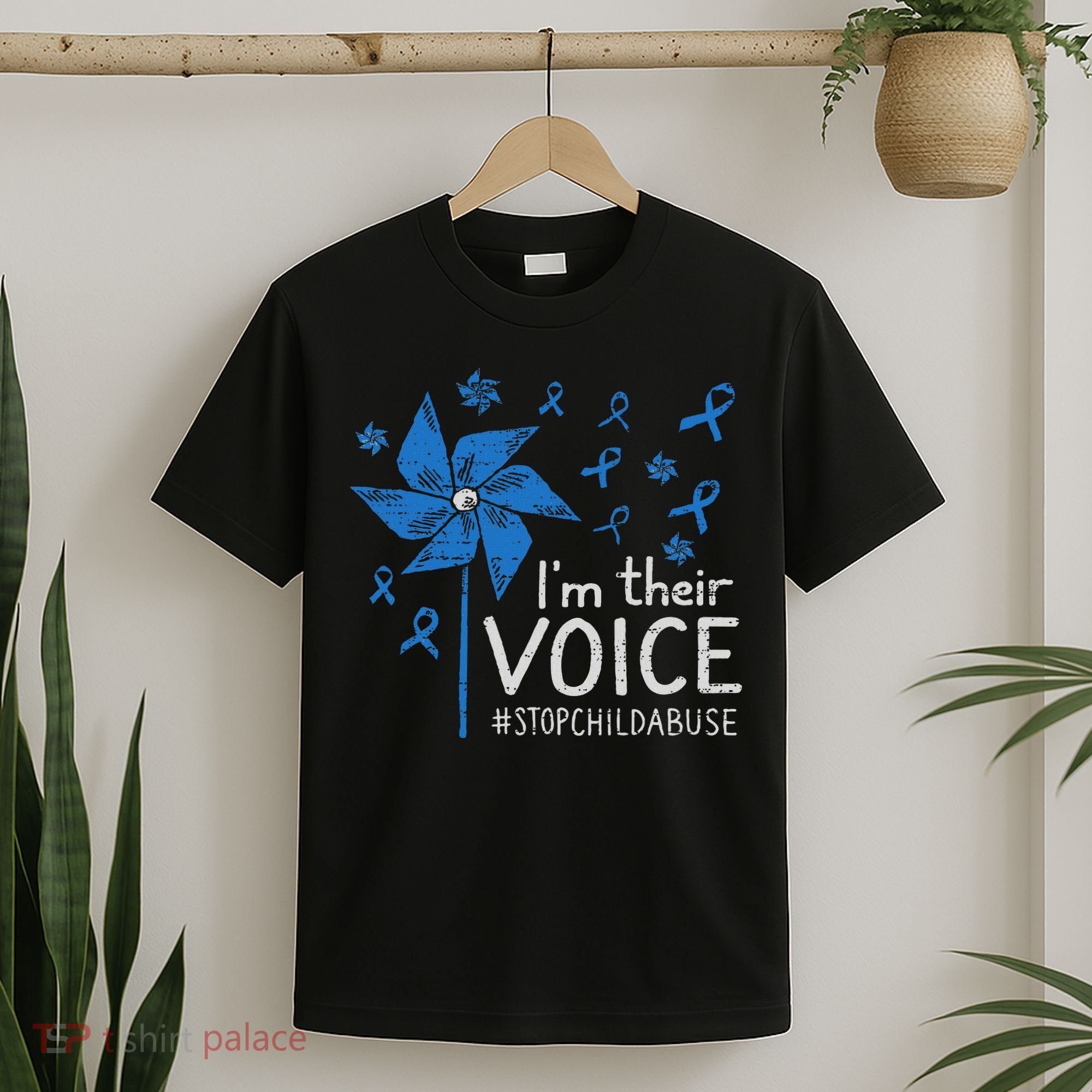 Stop Child Abuse Child Abuse Prevention Awareness Pinwheel T-Shirt