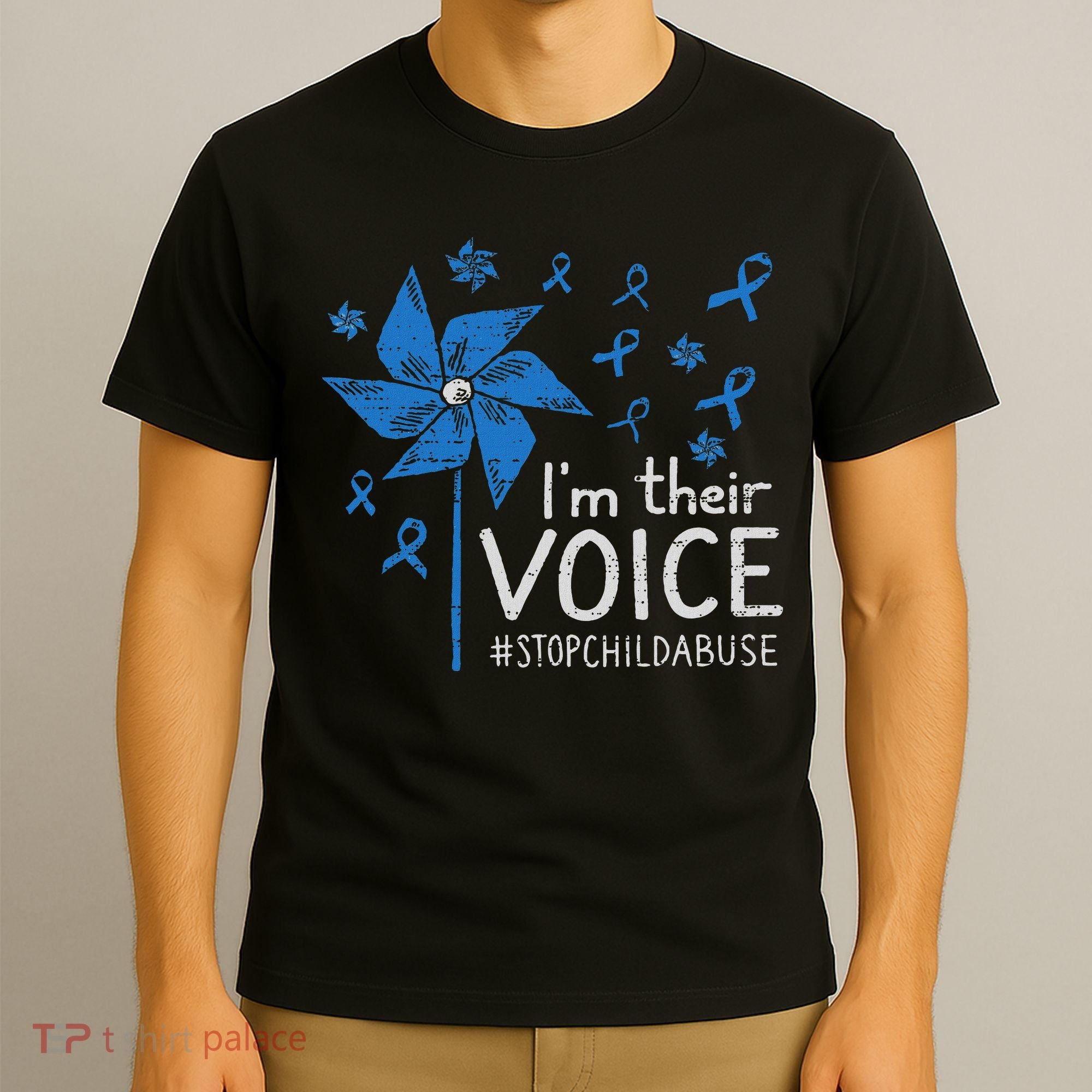 Stop Child Abuse Child Abuse Prevention Awareness Pinwheel T-Shirt