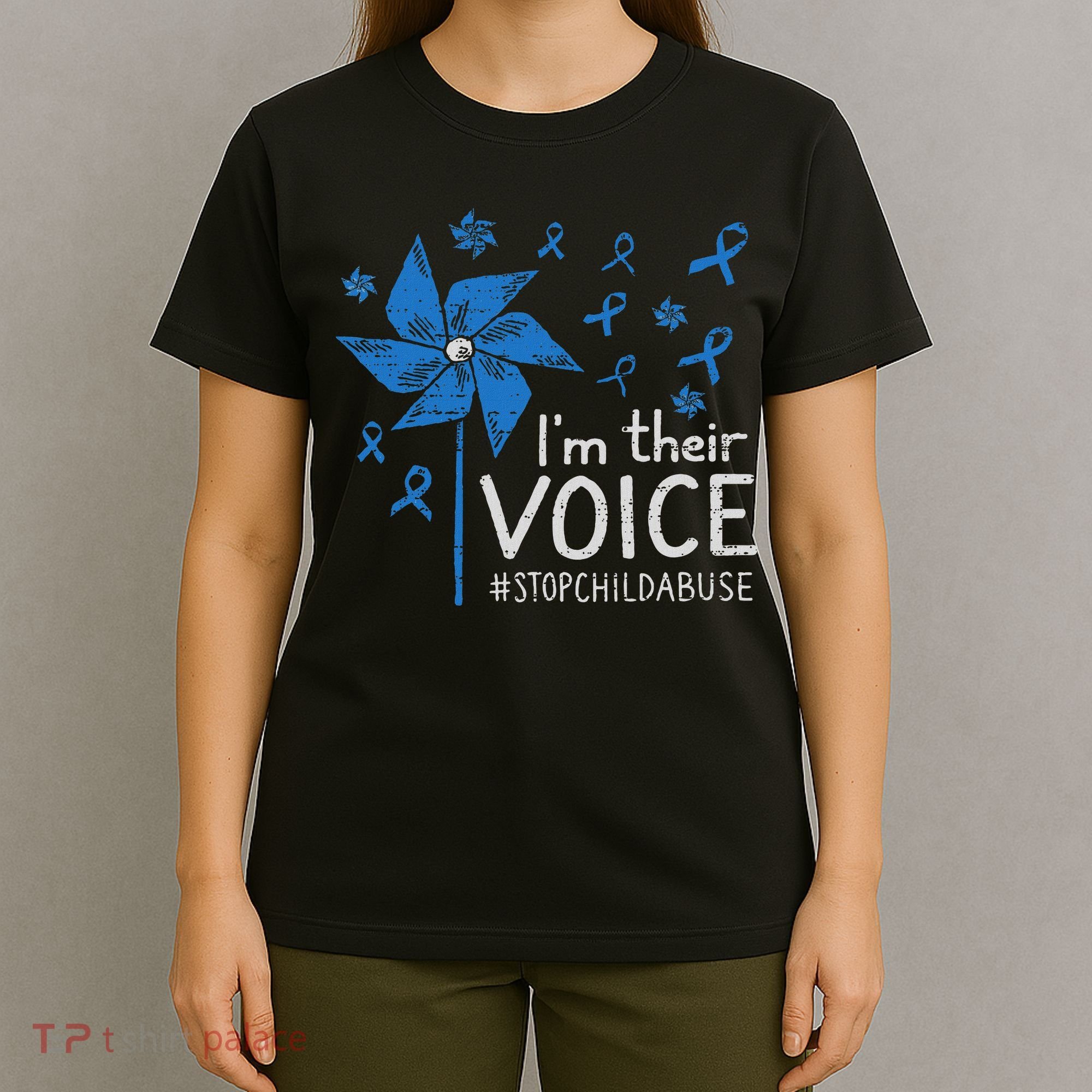 Stop Child Abuse Child Abuse Prevention Awareness Pinwheel T-Shirt