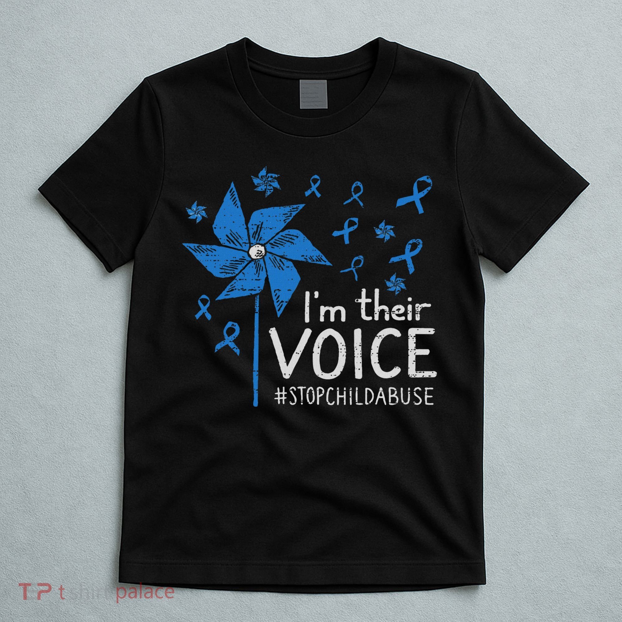 Stop Child Abuse Child Abuse Prevention Awareness Pinwheel T-Shirt